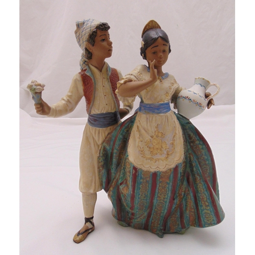 165 - Lladro figural group 2239, Valencian Courtship, marks to the base, 30cm (h)