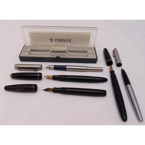 248 - A quantity of fountain pens to include Sheaffer, Waterman and Parker (5)