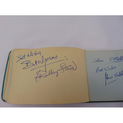 249 - An autograph album to include icons from the 60s and 70s, Bill Wyman, Manfred Mann, The Shadows, Dav... 