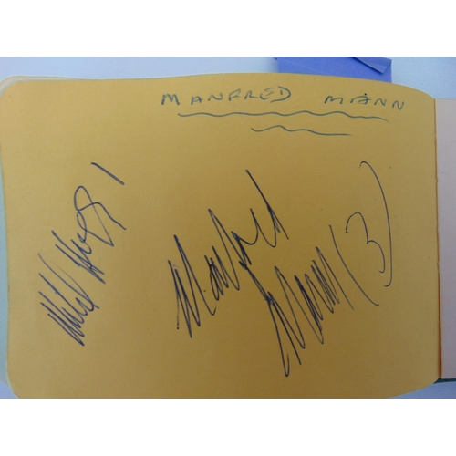 249 - An autograph album to include icons from the 60s and 70s, Bill Wyman, Manfred Mann, The Shadows, Dav... 