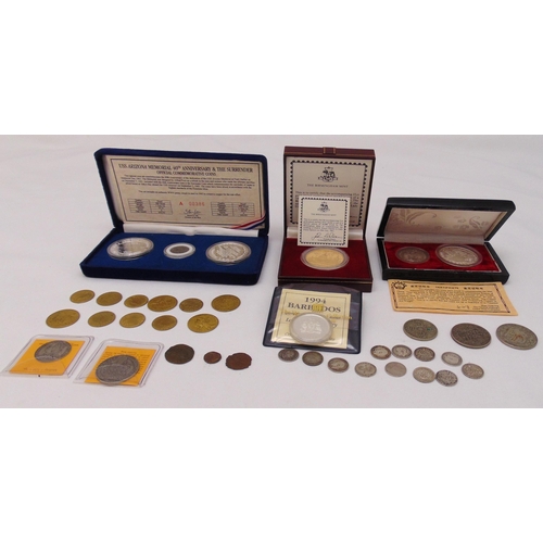 283 - A quantity of GB and foreign coins some with COAs and original packaging