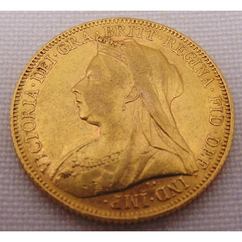 287 - 1901 Victorian gold sovereign