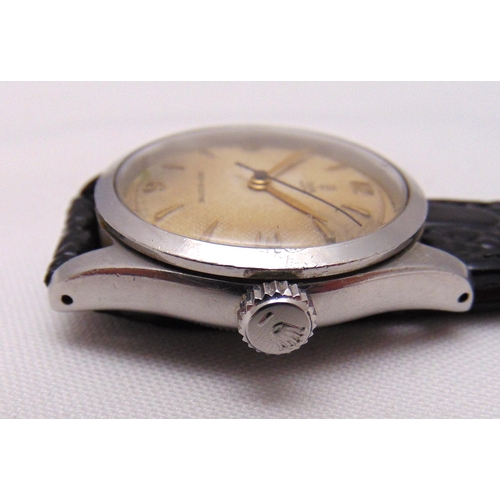 304 - Tudor Oyster gentlemans 4540 vintage mechanical wristwatch on a replacement leather bracelet