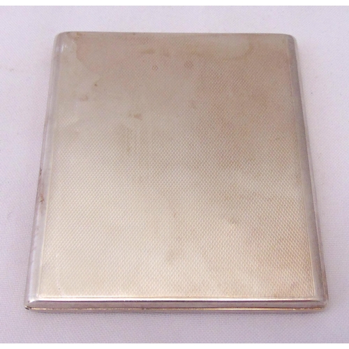 416 - Aspreys and Co. engine turned cigarette case, approx total weight 143g