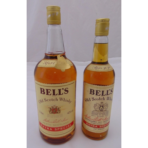 482 - Two bottles of Bells Extra Special Scotch whisky 1.5 litre and 1970s 26 2/3 ozs 70 proof