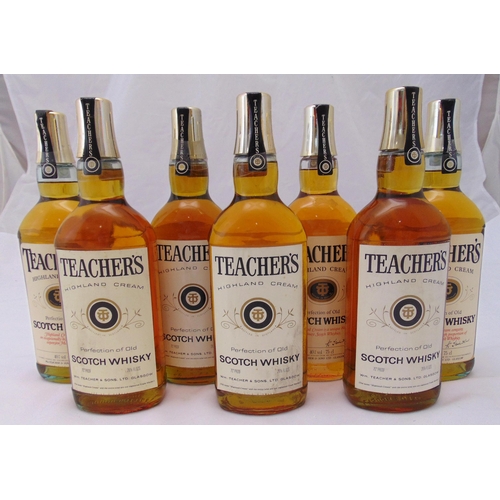 484 - Seven 75cl bottles of Teachers Scotch whisky