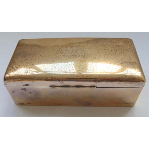 399 - A rectangular hallmarked silver cigarette box with cedar wood lining