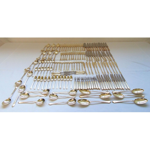 408 - A quantity of Mappin and Webb silver plated flatware to include knives, forks and spoons