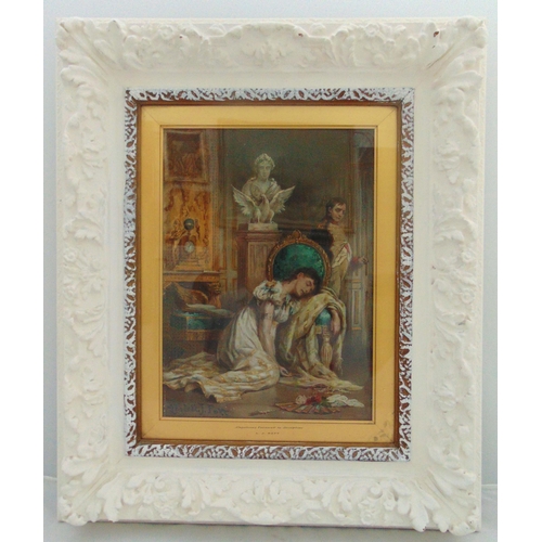 46 - Laslett John Pott framed and glazed oil on canvas sketch for a larger version titled Napoleons Farew... 