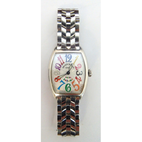 280 - Franck Muller ladies stainless steel Colour Dreams wristwatch to include box and paperwork