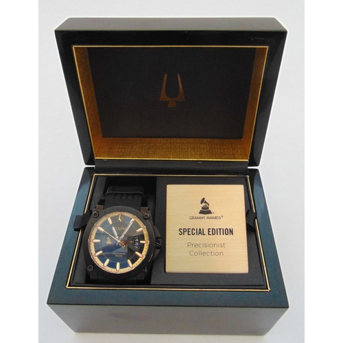 297 - Bulova Grammy Awards Special Edition Precisionist Collection gentlemans wristwatch, date window, mat... 