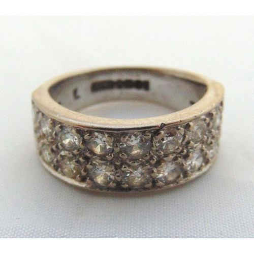 316 - 18ct white gold and diamond half eternity ring, approx total weight 8.9g