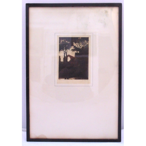 40 - A framed and glazed woodcut of Eric Gill, a pair of framed and glazed signed pencil drawings of a No... 