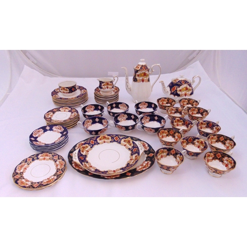 75 - Royal Albert Heirloom pattern part dinner and tea set to include plates, bowls, cups, saucers, teapo... 