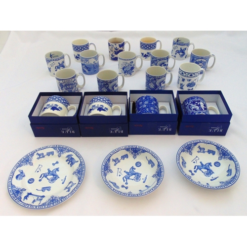 88 - A quantity of Blue Room Spode mugs to include four boxed and two Spode Edwardian Childhood bowls and... 