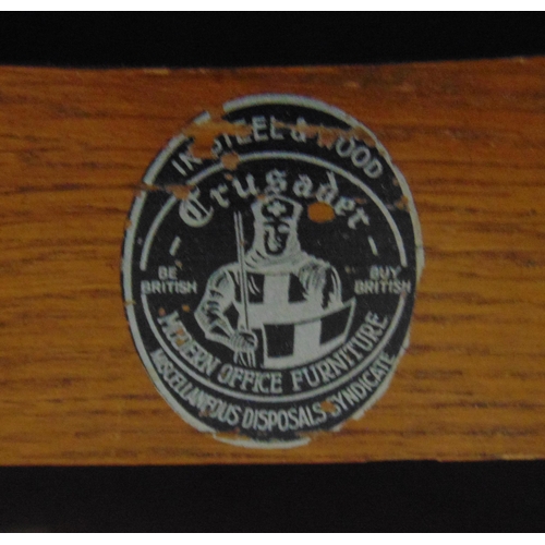 1 - A mid 20th century rectangular Crusader tambour front music filing cabinet, 112 x 58.5 x 52.5cm