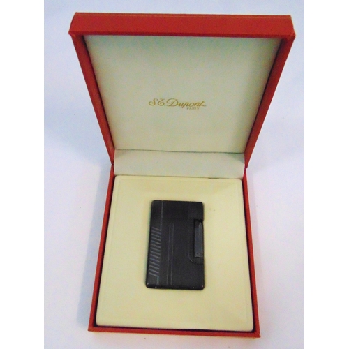 174 - S T Dupont James Bond 007 brushed palladium cigarette lighter in original packaging