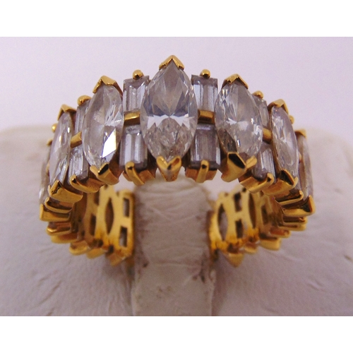 268 - 18ct yellow gold eternity ring, approx total weight 14.1g