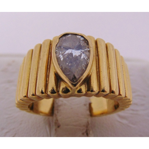 271 - 18ct yellow gold and diamond cocktail ring, approx total weight 13.5g