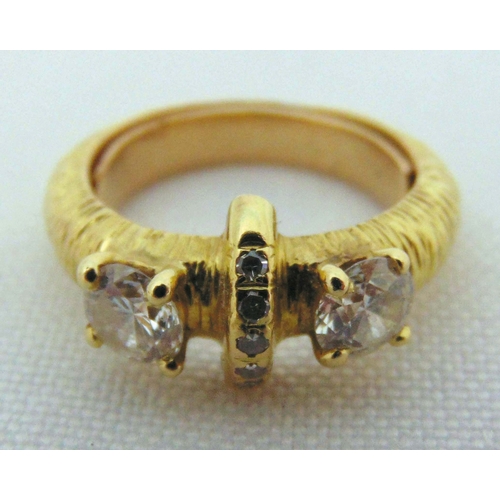 276 - 18ct yellow gold and diamond dress ring, approx total weight 5.6g