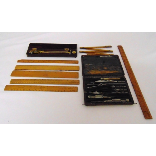 190 - Victorian TB Winter cased planimeter and cased AG Thornton drawing instruments, together with Rabone... 
