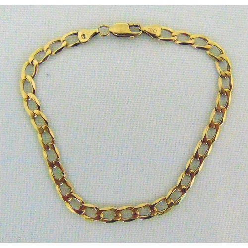 351 - 9ct yellow gold bracelet, approx total weight 4.6g
