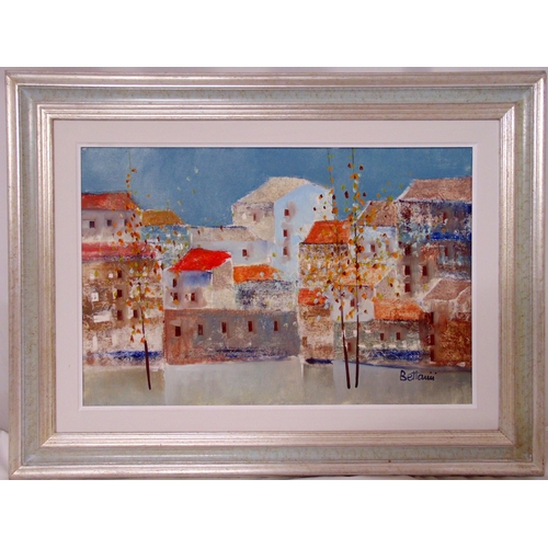 67 - Lido Bettarini framed oil on canvas titled Firenza, signed bottom right, 40 x 60cm