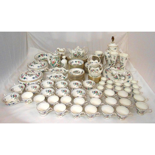 87 - Aynsley Pembroke dinner, tea and coffee service to include plates, bowls, cups, saucers, a teapot, a... 
