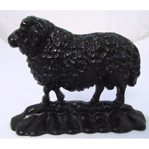 171 - A cast metal doorstop in the form of a Ram, 18 x 24 x 5.5cm