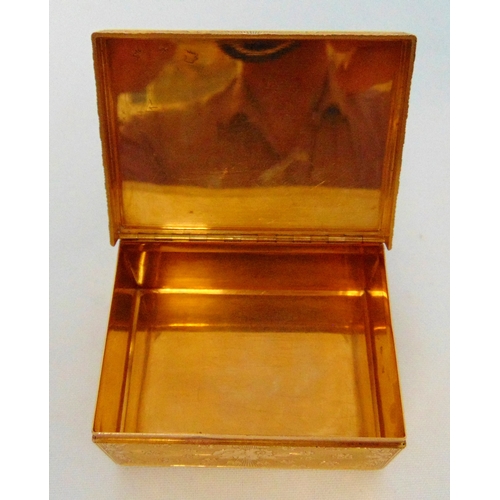 251 - Louis XV rectangular gold snuffbox by Lazare Antoine Clérin of Paris circa 1754 chased with flowers,... 