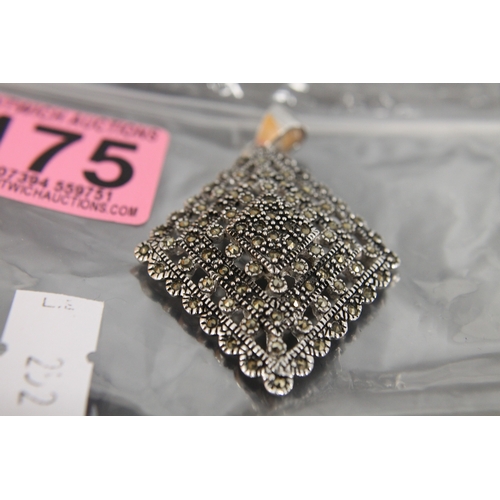 175 - 925 silver marcasite large pendant