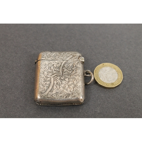 224 - Hallmarked silver S.B & S.L chester vesta case