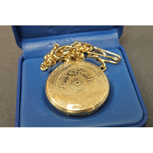 246 - Rotary yellow meatal boxed pocket watch