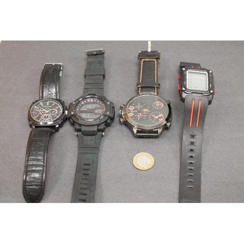 43 - 4 x men,s watches to inc Olum,2 x Strada & Sempre