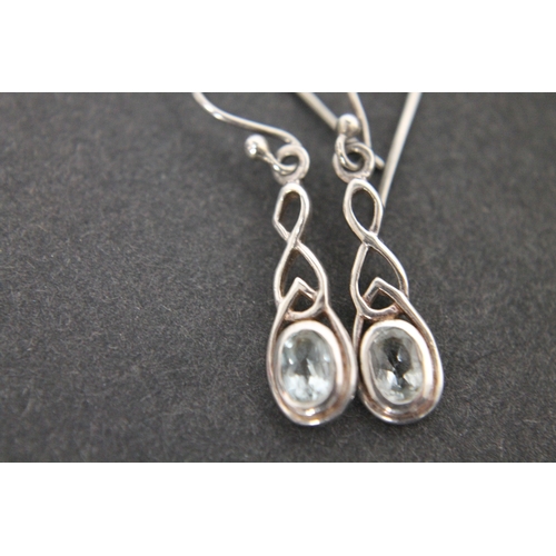 306 - 925 silver celtic and blue stone earrings,925 silver studs and 2 x 925 silver pendants