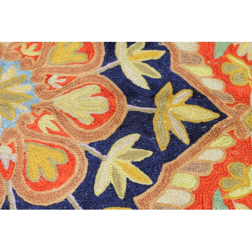 21 - Kashmir hand stitched natural dye medium rug known as silk

	
Made in Kashmir

APX 179cm x 122cm