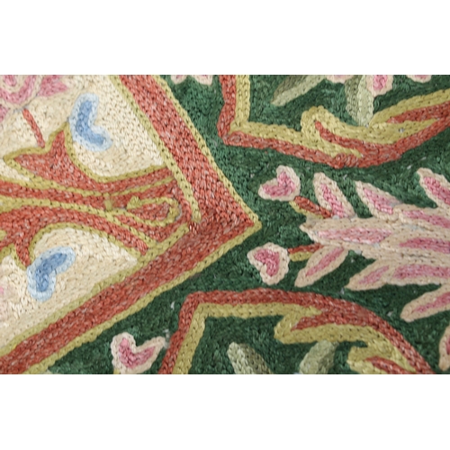 6 - Kashmir hand stitched natural dye small rug known as silk

	
Made in Kashmir

APX 150cm x 92cm