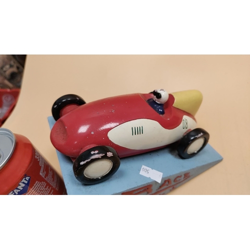 104 - motor racing car themed book end