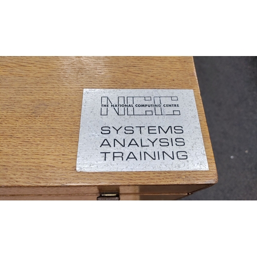 115 - A technical wooden (plywood) box made for The National Computer Centre, Systems Analysis Training