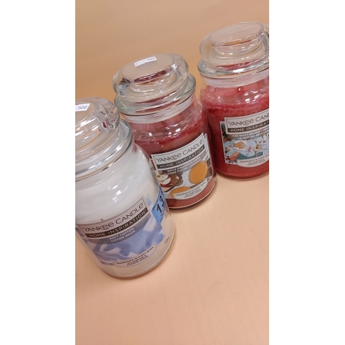 131 - 5 x 538g yankee candles inc The night before christmas, Apple cinnamon cider, Soft cotton and Midnig... 