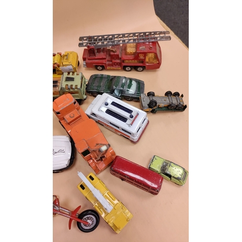 133 - Job lot of corgi cars, trucks and ambulances etc