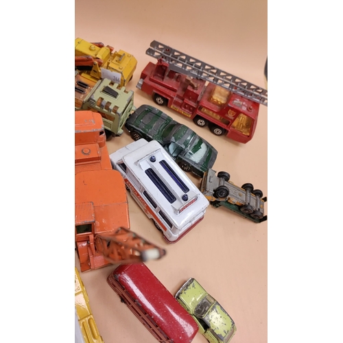 133 - Job lot of corgi cars, trucks and ambulances etc