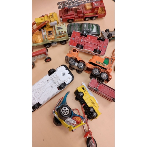 133 - Job lot of corgi cars, trucks and ambulances etc