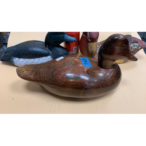 145 - Collection of wooden ducks