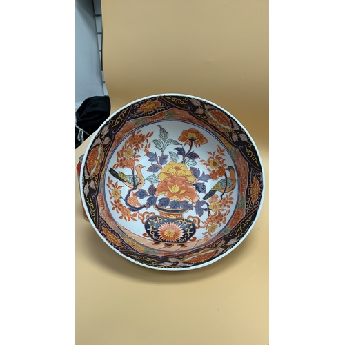 159 - Large Chinese decorative bowl signed on base