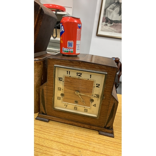 222 - Joblot of three vintage clocks