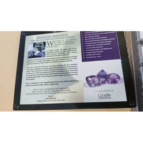 262 - Gem Collectors boxed Gems inc Amethysts, Tanzanites, Cabochons and other precious gems