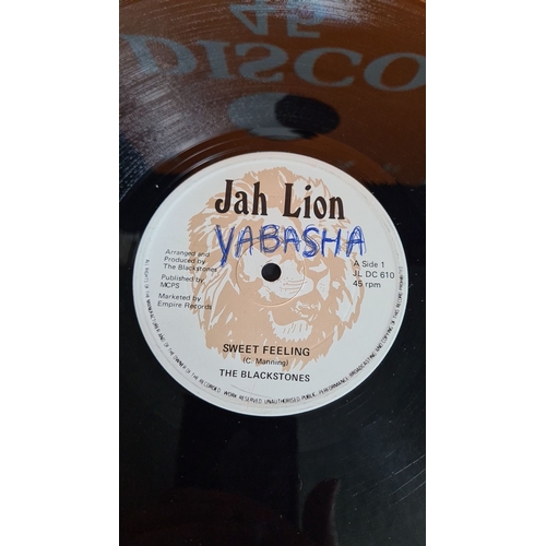 310 - Vinyl 12-inch record 'Sweet feeling' by The Blackstones features Jah Lion's music in the Reggae genr... 