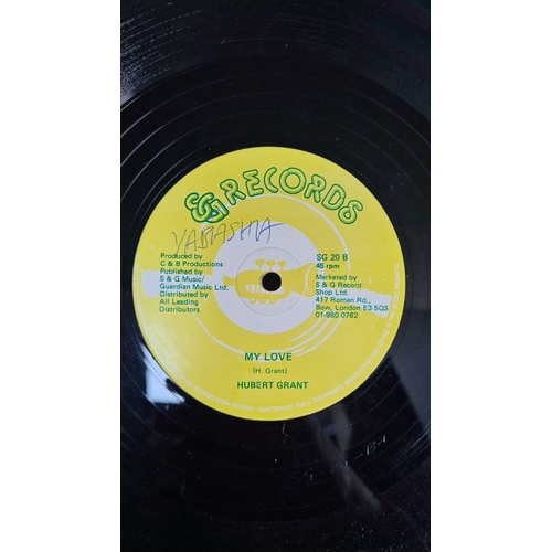 312 - Vinyl record "Your love" by Carroll Thompson with yellow cover and label from GG Records. ... 