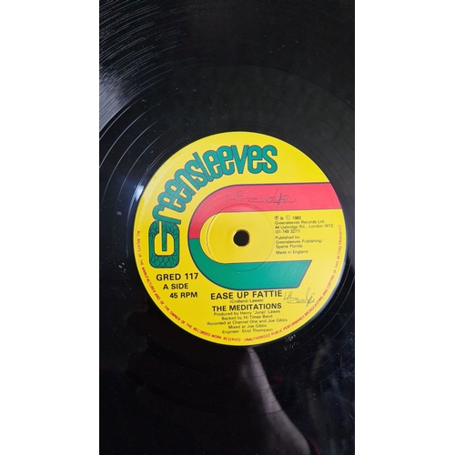 320 - 1983 Greensleeves Records 45 RPM vinyl, "Ease Up Fattie" and "Shadow Man" by The... 